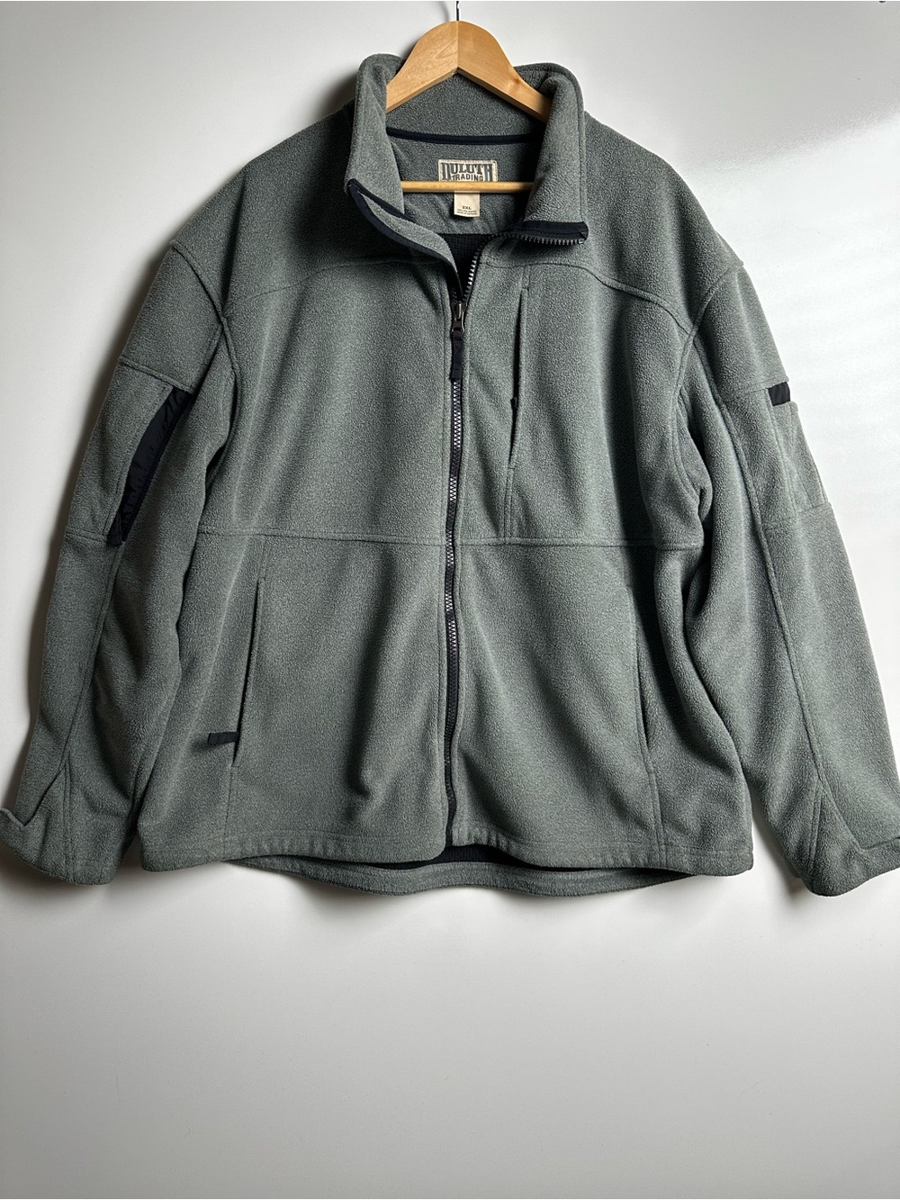 Duluth Trading Co Shoremans Fleece Jacket Gray Mens Size 2XL Full Zip